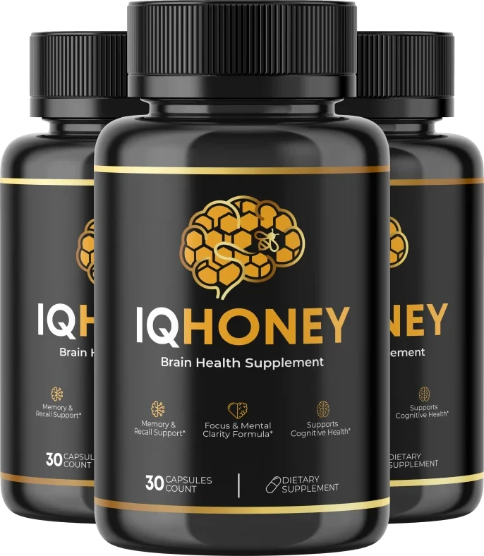 IQHoney cognitive wellness support three-bottle package